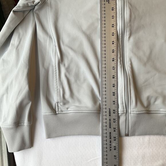 Puma Men Jacket Size M Gray Activewear Logo Zipper Long Sleeve Zipped Pockets - Picture 7 of 10